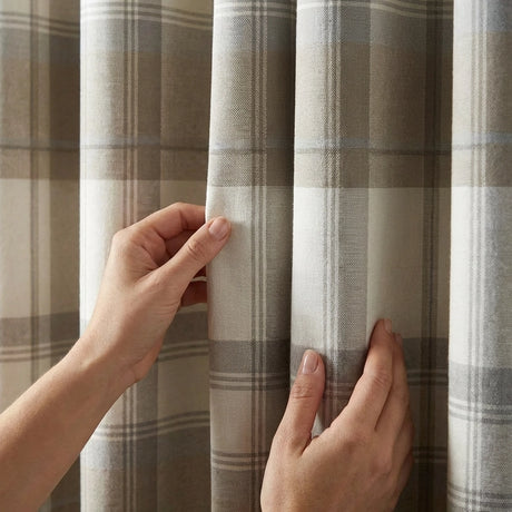 Balmoral Tartan Check Eyelet Curtains Ready Made 5
