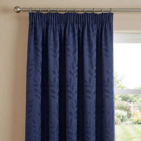 Tivoli Leaf Jacquard Lined Tape Top Pencil Pleat Curtains 11