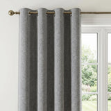 Austin Lined Blackout Eyelet Curtains - Grey image 2