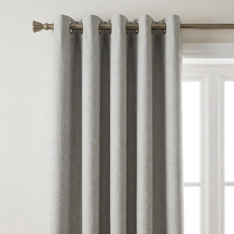 Blackout Linen Look Eyelet Curtains 14