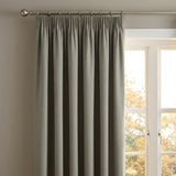 Chenille Blackout Tape Top Pencil Pleat Curtains - Silver image 2