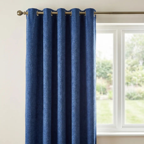 Chenille Blackout Lined Eyelet Curtains 5