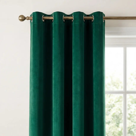 Velvet Blackout Eyelet Curtains 2