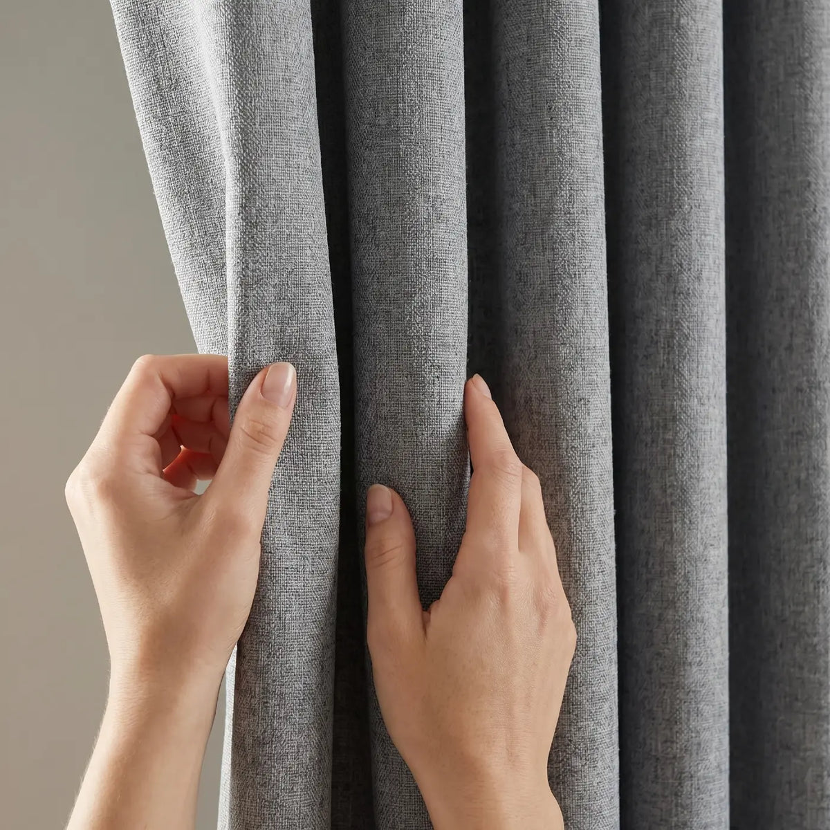 Austin Lined Blackout Eyelet Curtains - Grey image 3