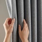 Austin Lined Blackout Eyelet Curtains - Grey image 3