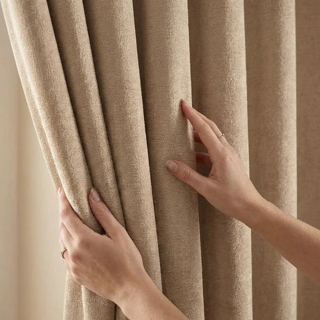 Chenille Blackout Eyelet Ring Top Curtains 3