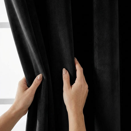 Hampton Velvet Blackout Eyelet Curtains 3