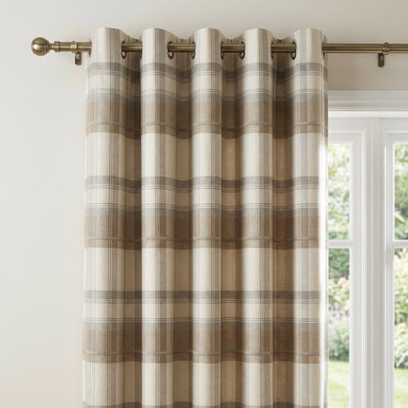 Balmoral Tartan Check Eyelet Curtains Ready Made 6