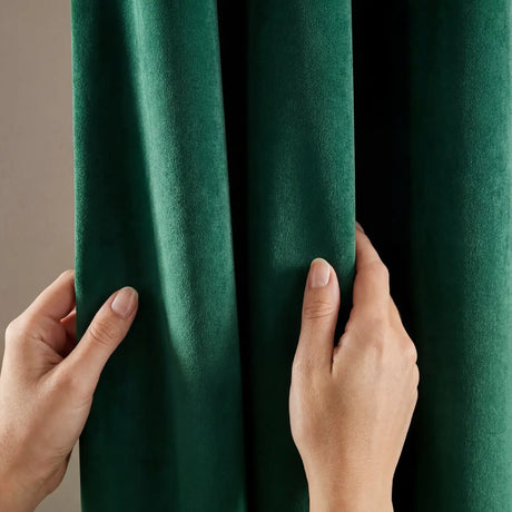 Velvet Blackout Eyelet Curtains 3