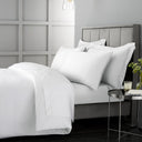 Bianca 400 Thread Count Cotton Sateen Double Duvet Cover Set with Pillowcases White