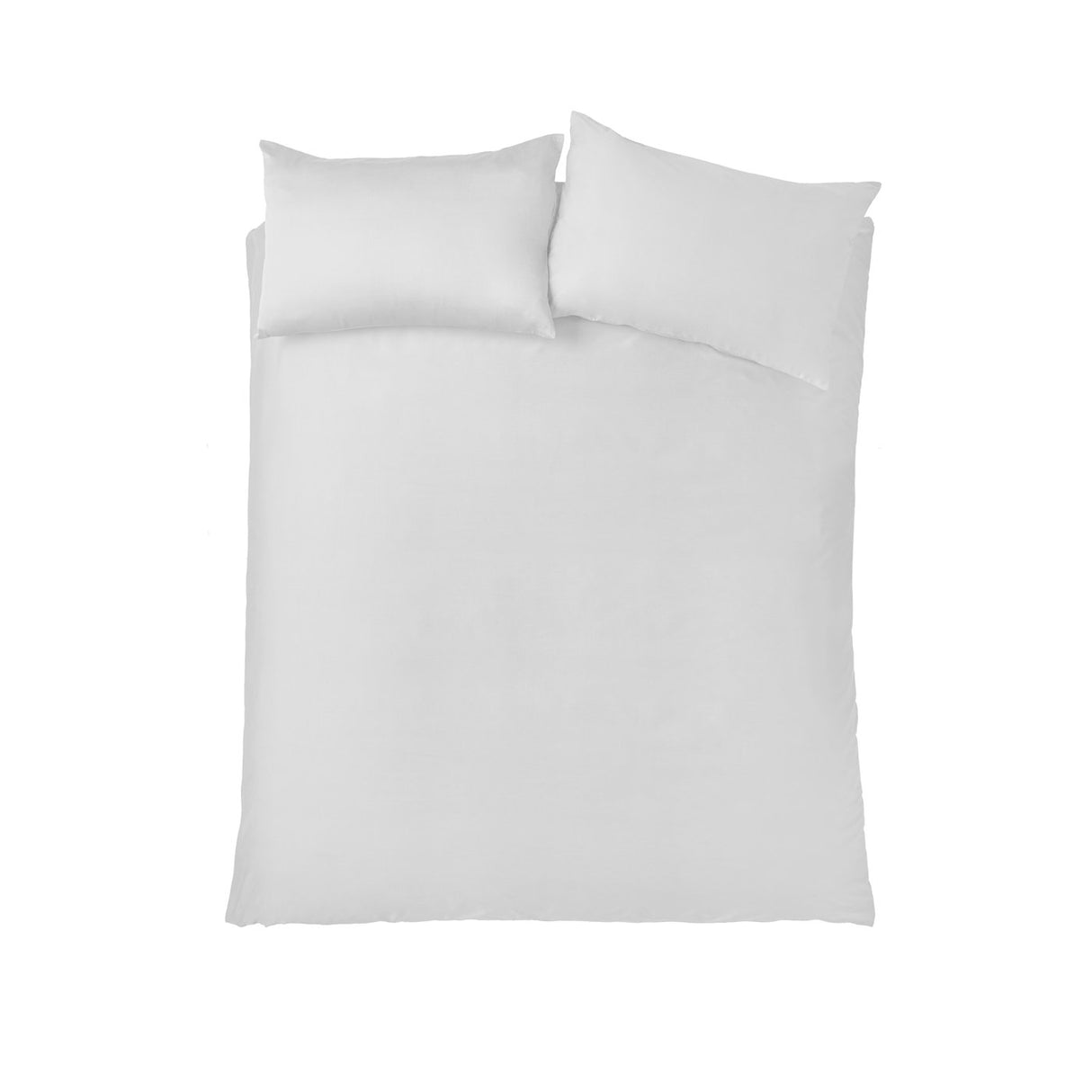 Bianca 400 Thread Count Cotton Sateen Double Duvet Cover Set with Pillowcases White