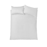 Bianca 400 Thread Count Cotton Sateen Double Duvet Cover Set with Pillowcases White