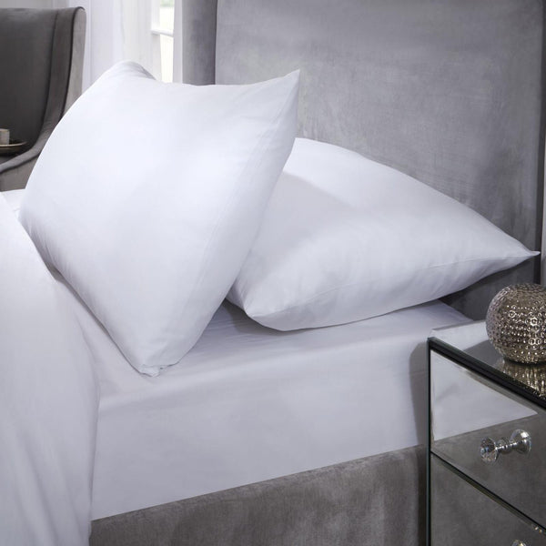 400 Thread Count Cotton White Fitted Sheet - Ideal