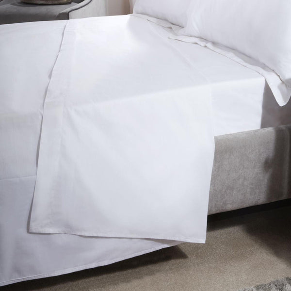 400 Thread Count Cotton White Flat Sheet - Ideal