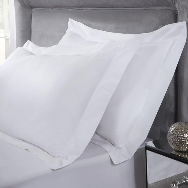 400 Thread Count Cotton White Oxford Pillowcase Pair - Ideal