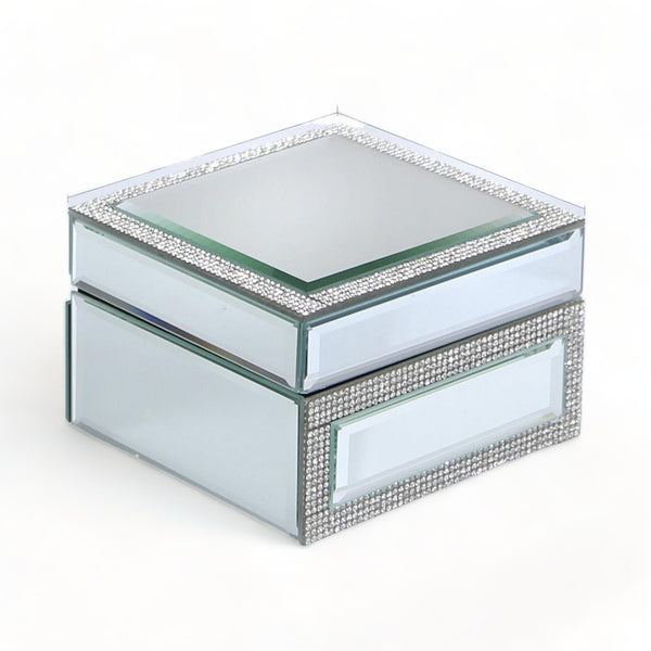 Mirror Diamante Trinket Box