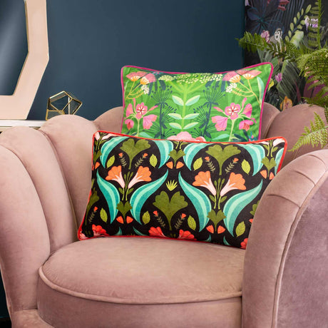 Folk Floral Illustrated Cushion Cover by Kate Merritt 4