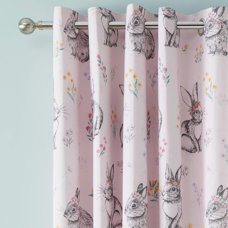Bunny Tails Ditsy Flower Eyelet Curtains by Catherine Lansfield