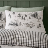 Catherine Lansfield Alpine Village Brushed Cotton Flannelette Duvet Cover Set - Brushed Alpine Fleece Duvet Set