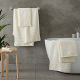 Catherine Lansfield Zero Twist 6 Piece Cream 100% Cotton Towel Bale Set 450gsm