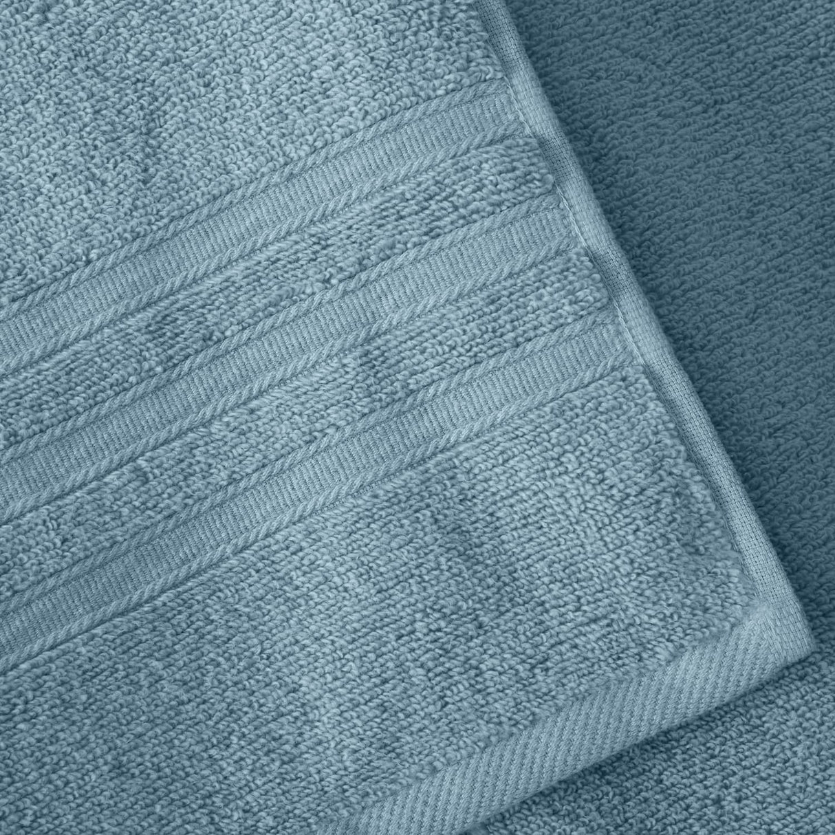 Catherine Lansfield Zero Twist Cotton 450 GSM 100x140cm Bath Sheet Pair - Blue - Zero Twist Blue
