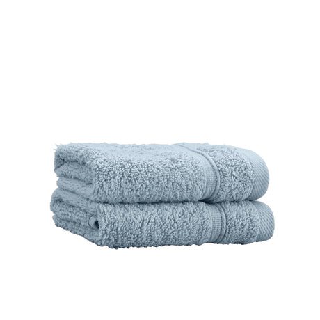 Catherine Lansfield Zero Twist 100% Cotton 450gsm Towels - Blue - Zero Twist Blue Face Cloth Pair