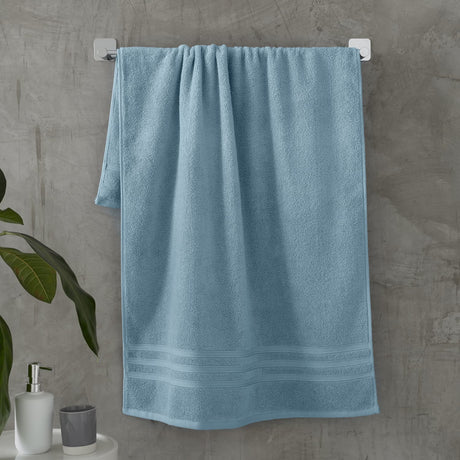 Catherine Lansfield Zero Twist 100% Cotton 450gsm Towels - Blue - Zero Twist Blue Towel