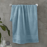 Catherine Lansfield Zero Twist Cotton 450 GSM 100x140cm Bath Sheet Pair - Blue - Zero Twist Blue Towel