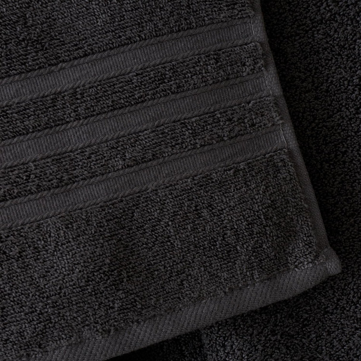 Catherine Lansfield Zero Twist 100% Cotton 450gsm Towels - Charcoal - Zero Twist Charcoal
