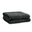 Catherine Lansfield Zero Twist Cotton 450gsm Bath Sheet Towel Bale Pair - Charcoal - Zero Twist Charcoal Towel Pair