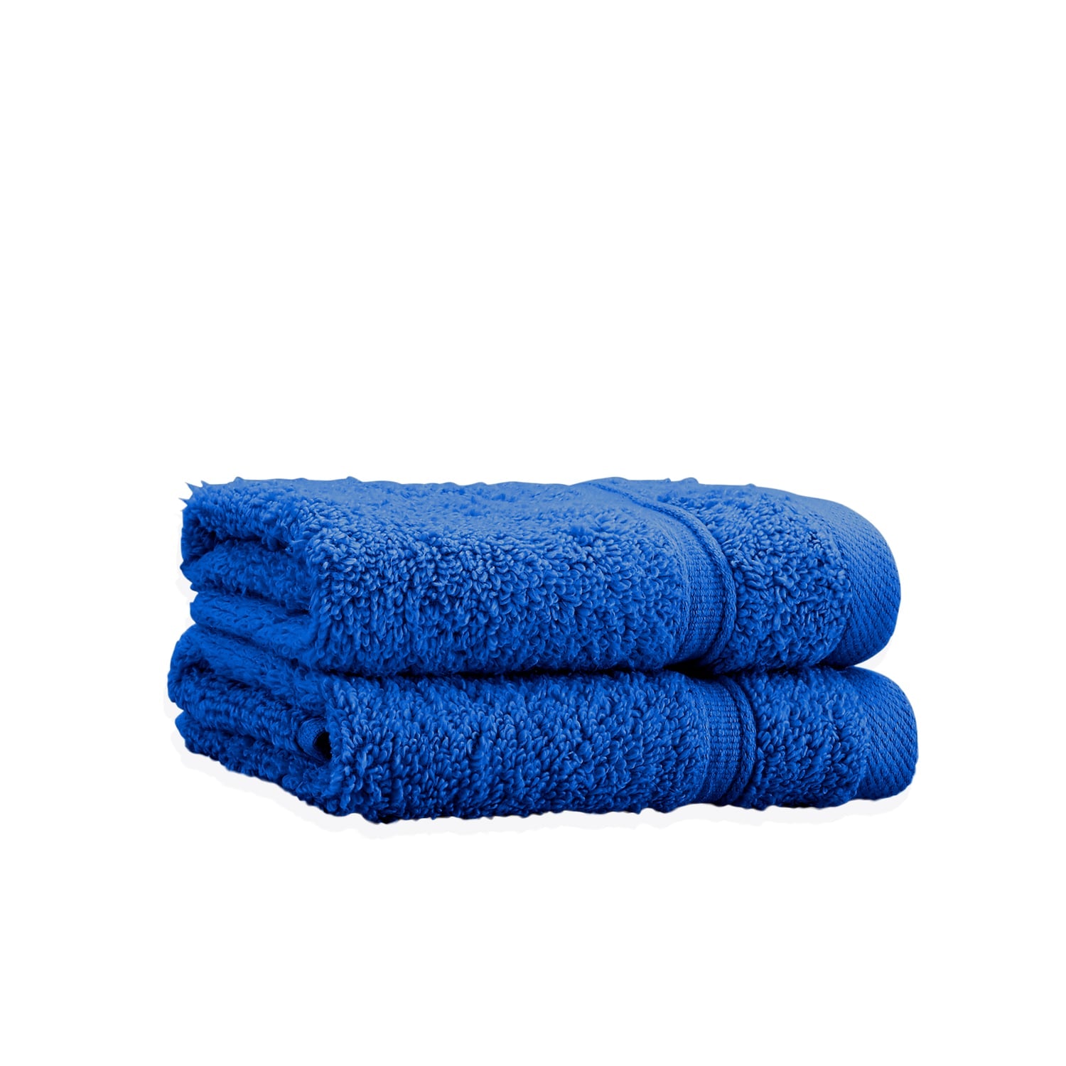 Catherine Lansfield Zero Twist 100% Cotton 450gsm Towels - Cobalt Blue - Zero Twist Cobalt Blue Face Cloth Pair