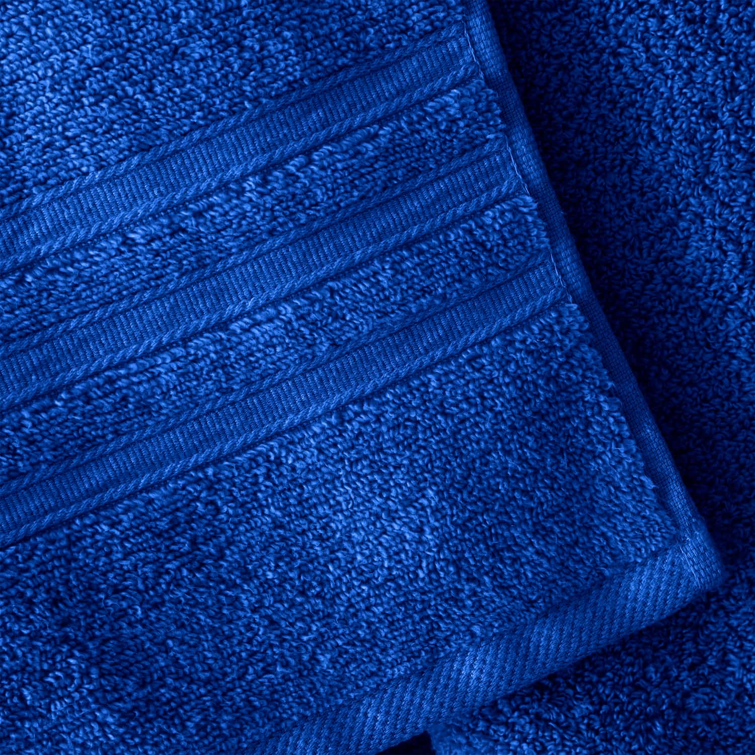 Catherine Lansfield Zero Twist 100% Cotton 6 Piece Towel Bale Set - Cobalt Blue - Zero Twist Cobalt Blue Towel Bale