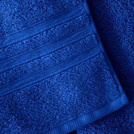 Catherine Lansfield Zero Twist 100% Cotton 6 Piece Towel Bale Set - Cobalt Blue - Zero Twist Cobalt Blue Towel Bale