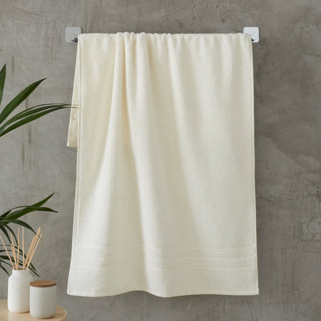 Catherine Lansfield Zero Twist 6 Piece Cotton Towel Bale Set 450gsm - Cream - Zero Twist Cream Towels
