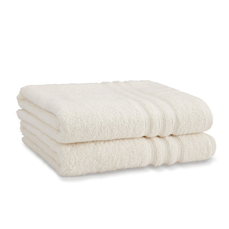Catherine Lansfield Zero Twist 6 Piece Cotton Towel Bale Set 450gsm - Cream - Zero Twist Cream Towel Pair