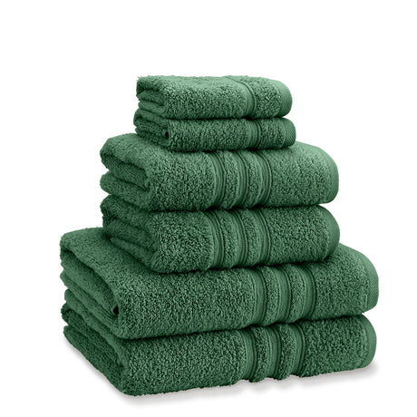 Catherine Lansfield Zero Twist 6 Piece Cotton Towel Bale Set 450gsm - Dark Green
