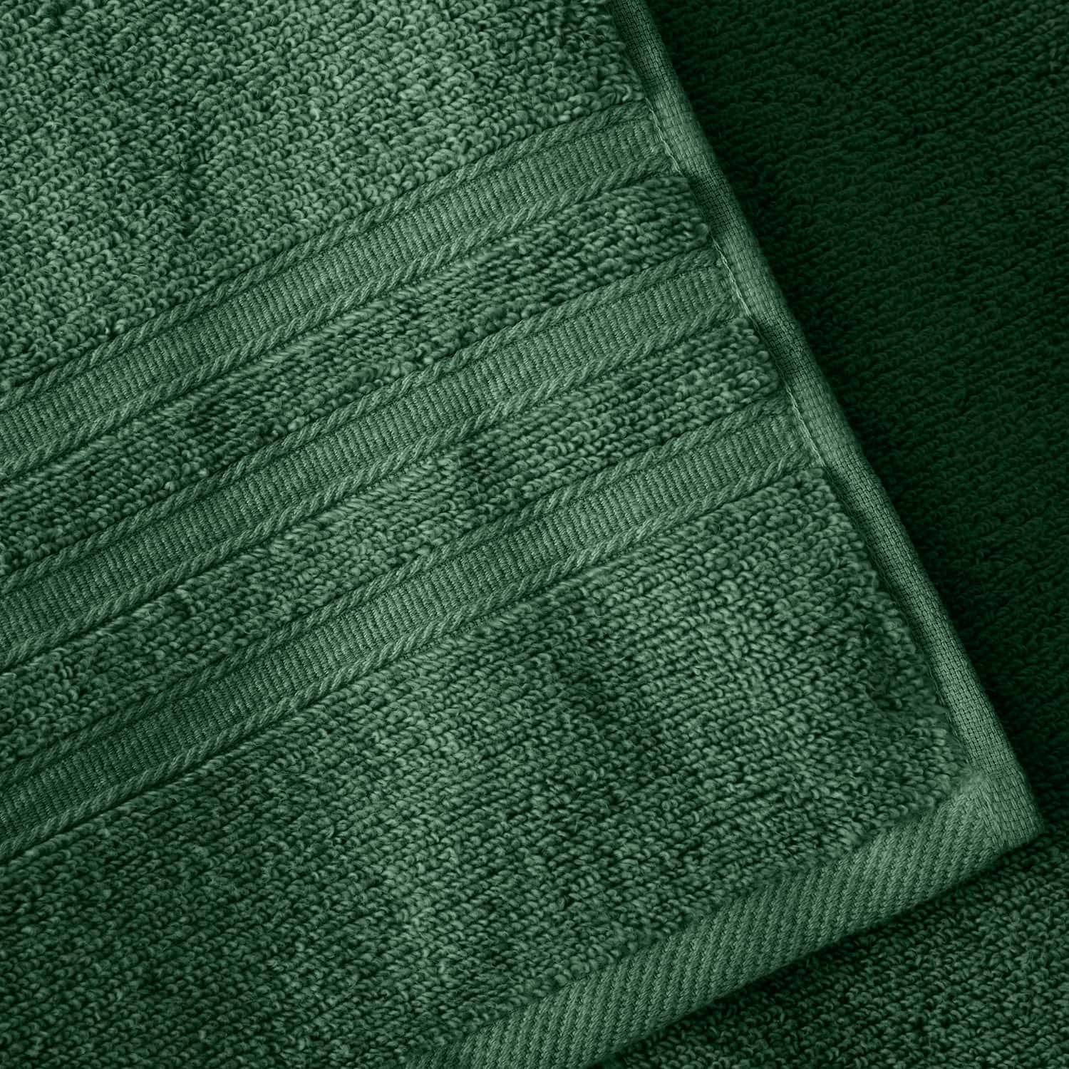 Catherine Lansfield Zero Twist Cotton 450 GSM 100x140cm Bath Sheet Pair - Dark Green - Zero Twist Dark Green