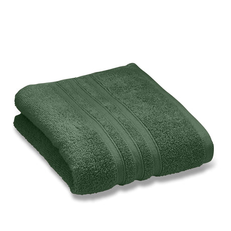 Catherine Lansfield Zero Twist 100% Cotton 450gsm Towels - Dark Green - Zero Twist Dark Green Towel