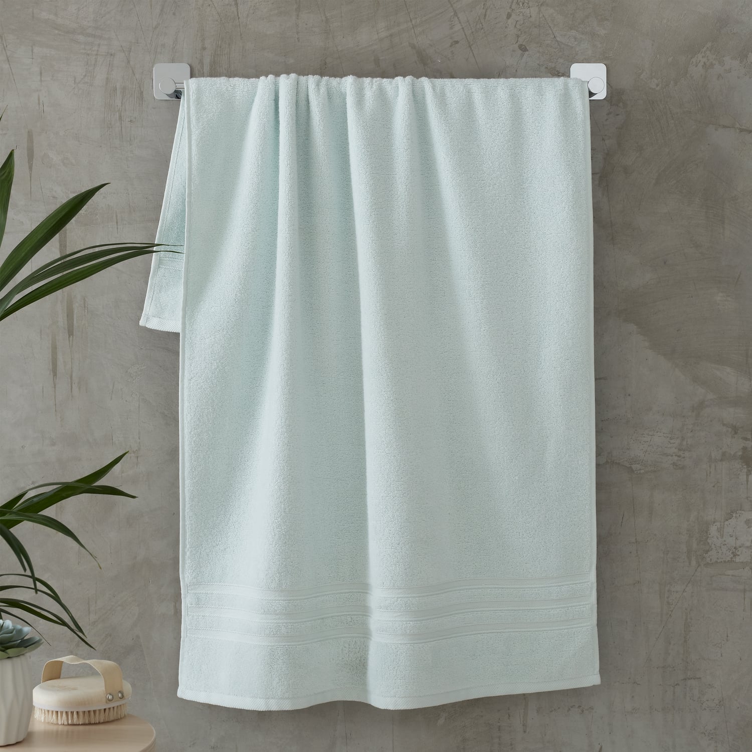 Catherine Lansfield Zero Twist 100% Cotton 450gsm Towels - Duck Egg - Zero Twist Duck Egg Towels