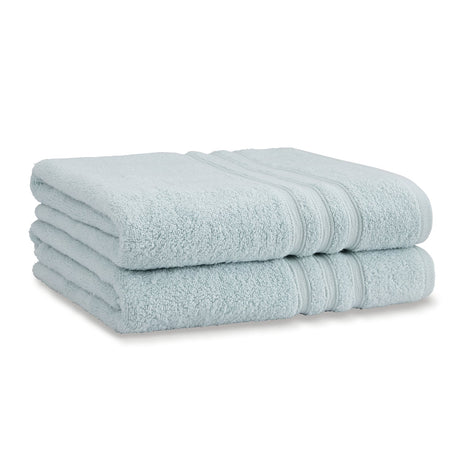Catherine Lansfield Zero Twist 6 Piece Cotton Towel Bale Set 450gsm - Duck Egg - Zero Twist Duck Egg Towels Pair
