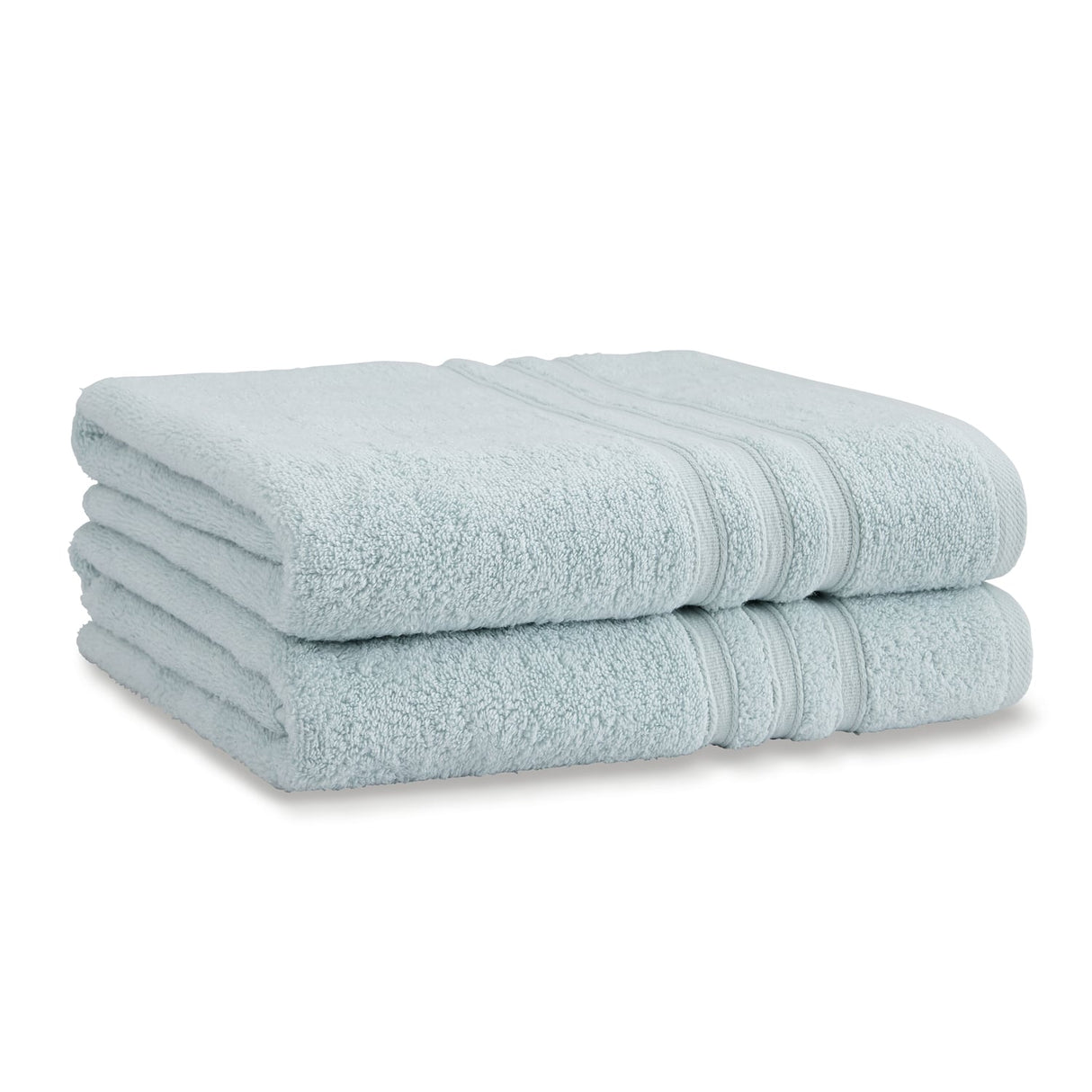 Catherine Lansfield Zero Twist Cotton 450gsm Bath Sheet Towel Bale Pair - Duck Egg - Zero Twist Duck Egg Towels Pair
