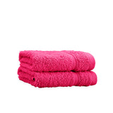 Catherine Lansfield Zero Twist 100% Cotton 450gsm Towels - Hot Pink - Zero Twist Hot Pink Face Cloth Pair