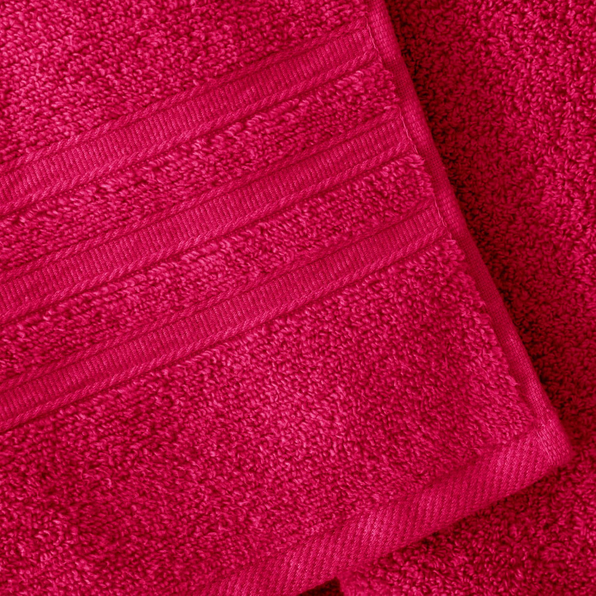 Catherine Lansfield Zero Twist 100% Cotton 450gsm Towels - Hot Pink - Zero Twist Hot Pink Towel