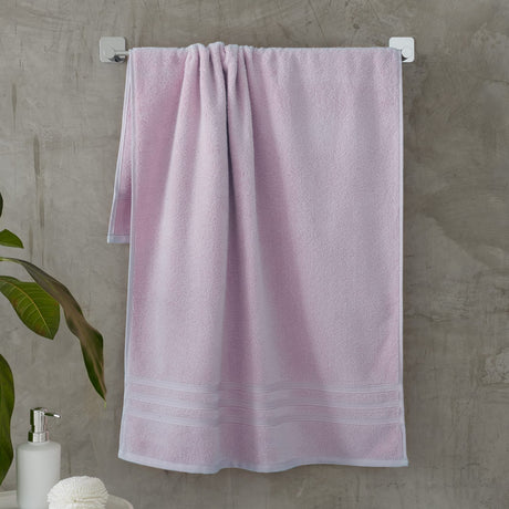 Catherine Lansfield Zero Twist 100% Cotton 450gsm Towels - Lilac - Zero Twist Lilac Towels