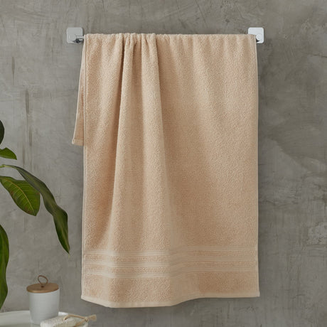 Catherine Lansfield Zero Twist 6 Piece Cotton Towel Bale Set 450gsm - Natural - Zero Twist Natural Towels