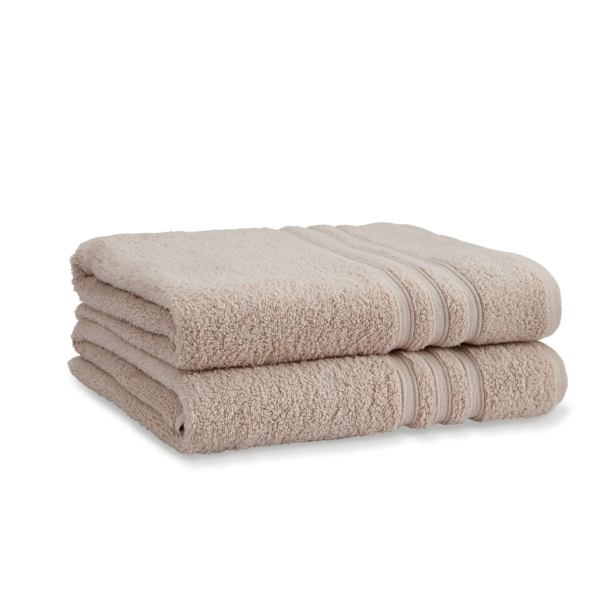 Catherine Lansfield Zero Twist Cotton 450gsm Bath Sheet Towel Bale Pair - Natural - Zero Twist Natural Towel Pair