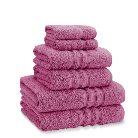 Catherine Lansfield Zero Twist 100% Cotton 450gsm Towels - Blue - Zero Twist Raspberry Bale