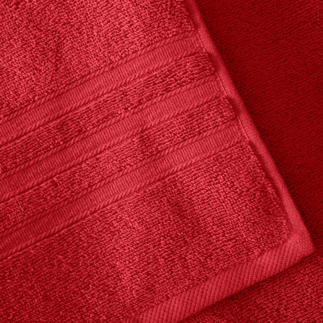 Catherine Lansfield Zero Twist 100% Cotton 450gsm Towels - Red - Zero Twist Red Towel