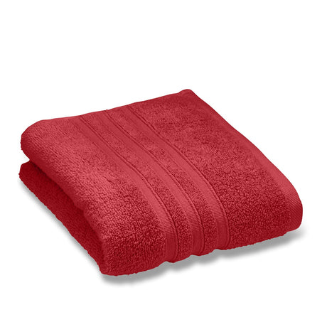 Catherine Lansfield Zero Twist 100% Cotton 450gsm Towels - Red - Zero Twist Red Towel