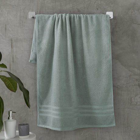 Catherine Lansfield Zero Twist 6 Piece Cotton Towel Bale Set 450gsm - Sage Green - Zero Twist Sage Green Towels